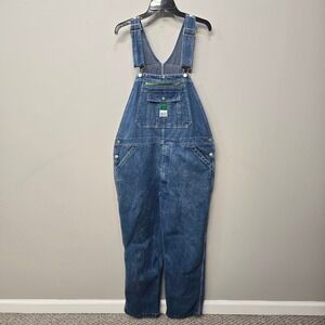 Liberty Denim Bib Overalls 36x30 Y2K Workwear Carpenter Utility Zipper Fly Chore